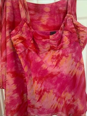 Due per due silk 2 piece sleeveless dress size 16